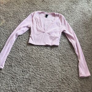 Wild Fable Light Pink Ribbed Top